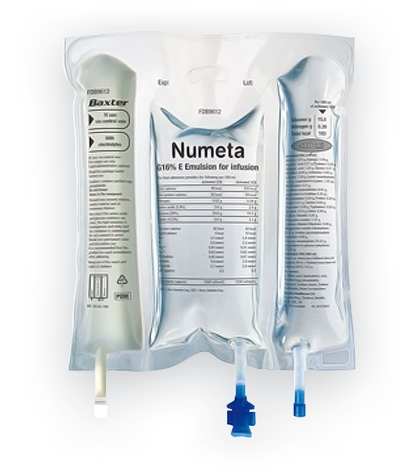 NUMETA G13E - triple-chamber ready-to-use parenteral intravenous nutrition