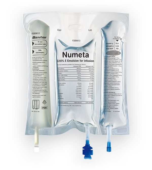 NUMETA G13E - triple-chamber ready-to-use parenteral intravenous nutrition NUMETA G13E - triple-chamber ready-to-use parenteral intravenous nutrition